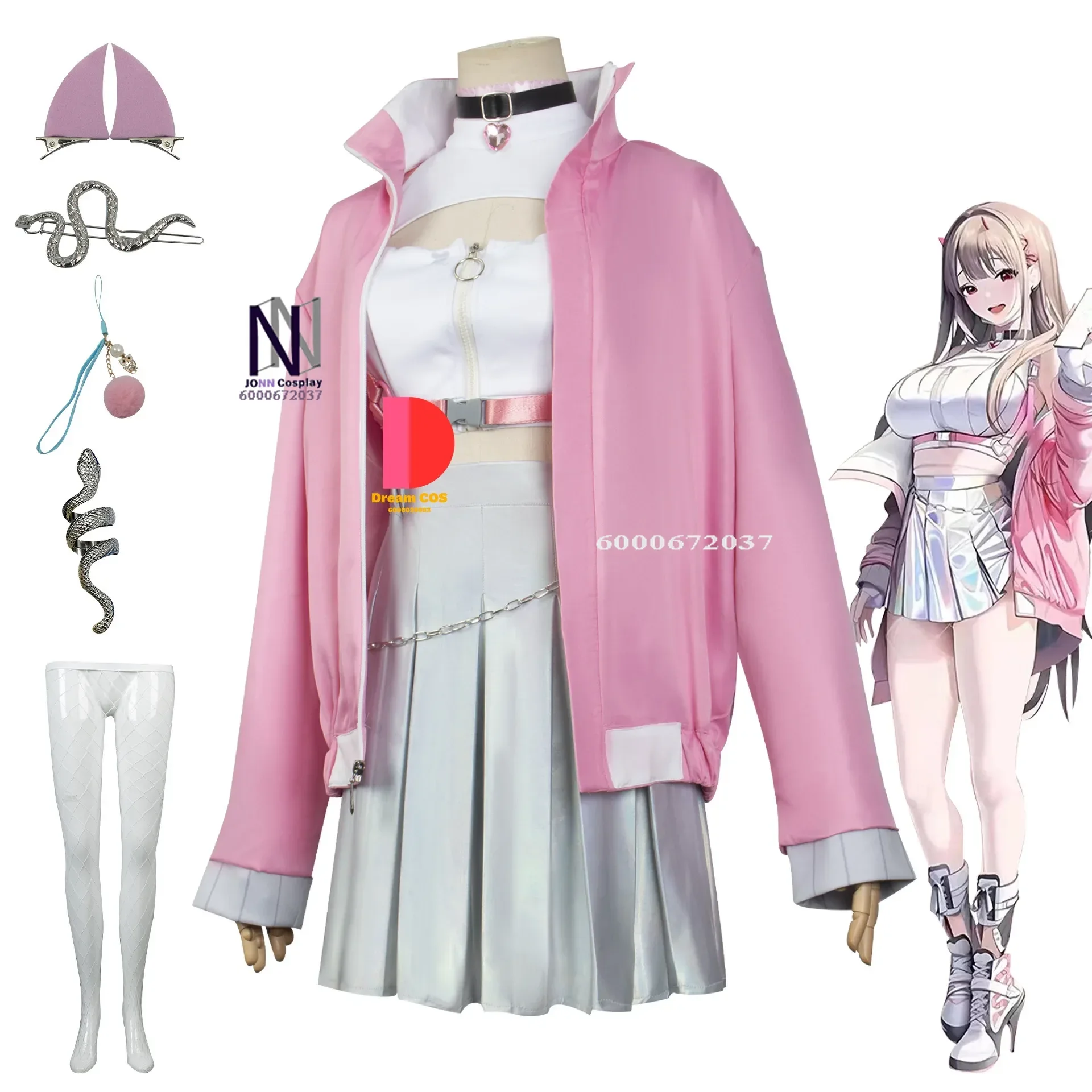 Anime Nikke Viper Cosplay Costume Full Set The Goddess of Victory Viper Cosplay Costume Wig Halloween Skirt Suit Women JK Outfit