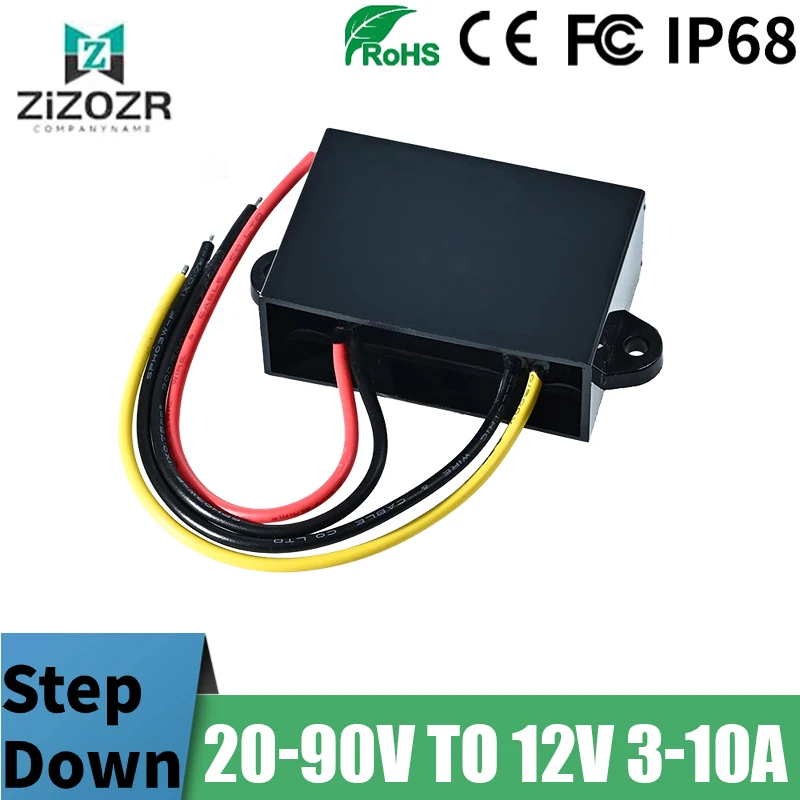 

DC DC Car Power Converter 24V 36V 48V 60V 72V To 12V 3A 5A 8A 10A Buck Module 12V Voltage Regulator Step-Down Transformer