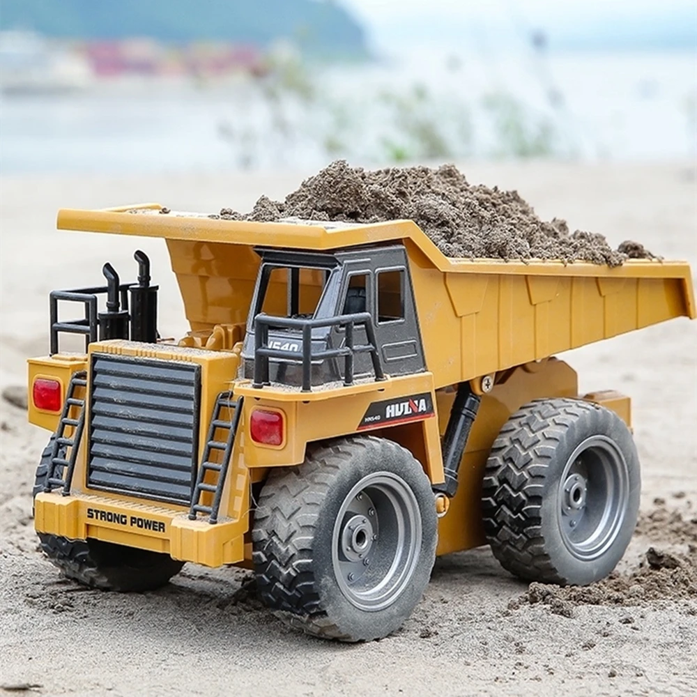 {Russian Warehouse}HUINA RC CAR Excavator Dumper Truck Caterpillar Engineering vehicle Tractor Model Rc crawler Toys for kids