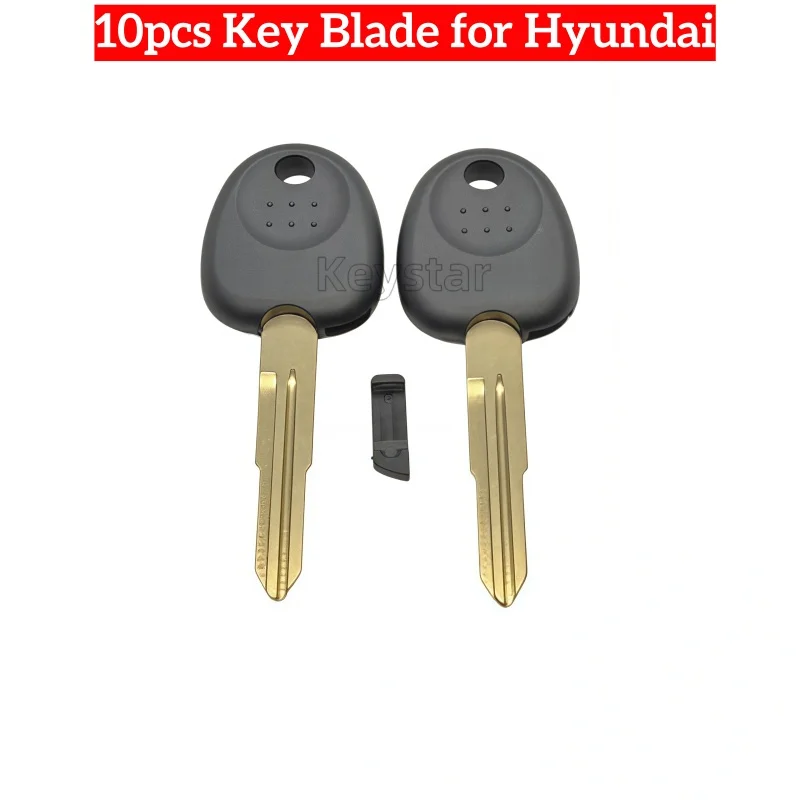 

keystar 10pcs/bag HYN6R Car Non-Transponder Key Shell Chip Less Spare Ignition Key for Hyundai Grandeur Santa Sonata Target