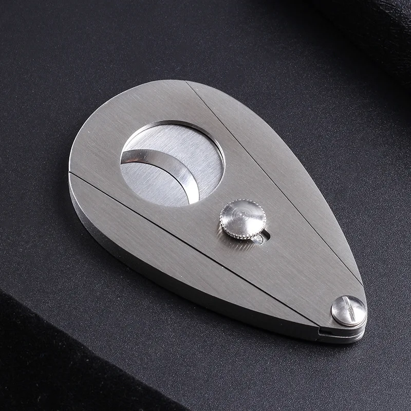 

Drip-sharped Stainless Steel Cigar Cutter silver Metal small Guillotine Scissors Gift gold Portable Smoking Accessories