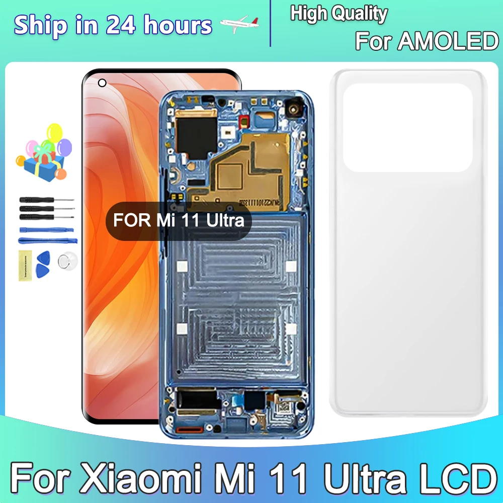 6.81'' For AMOLED Display For Xiaomi Mi 11Ultra LCD Touch Screen Assembly For Xiaomi Mi 11 Ultra M2102K1G LCD Screen Department