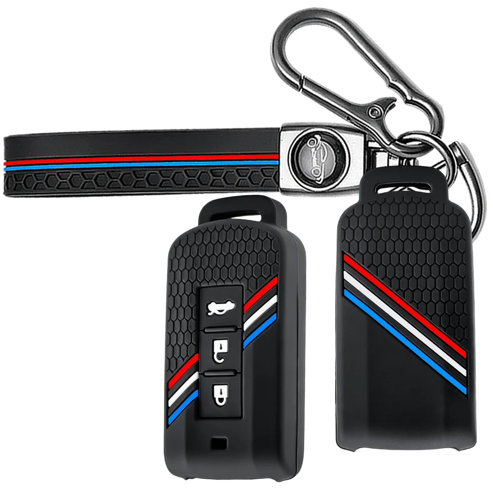 Soft Key Holder Keychain For Mitsubishi Lancer Outlander ASX Pajero Eclipse L200 Mirage Attrage Galant Colt Delica Anti Scratch