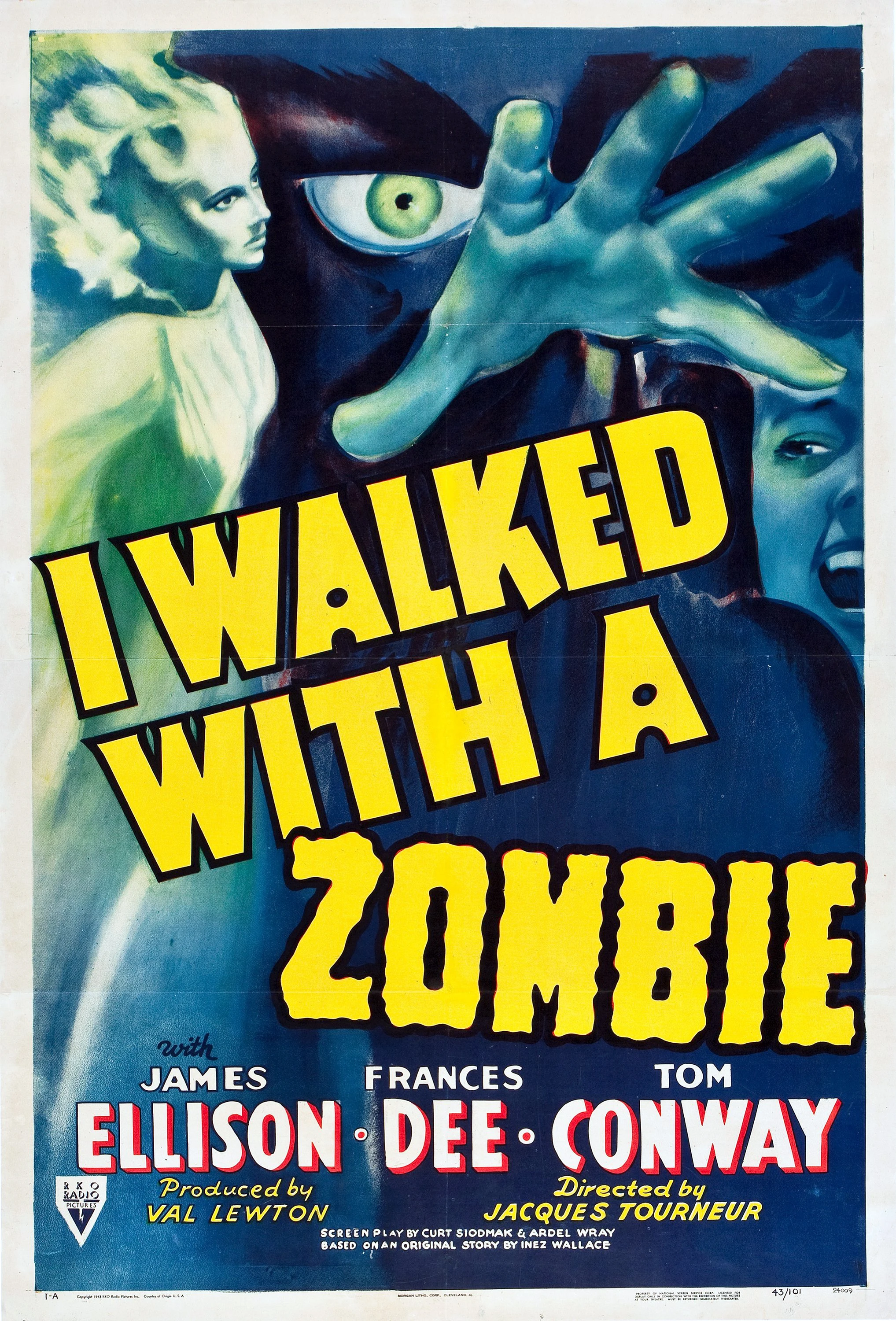 Movie I Walked with a Zombie (1943) Silk Poster custom Home Decorative Wall Painting