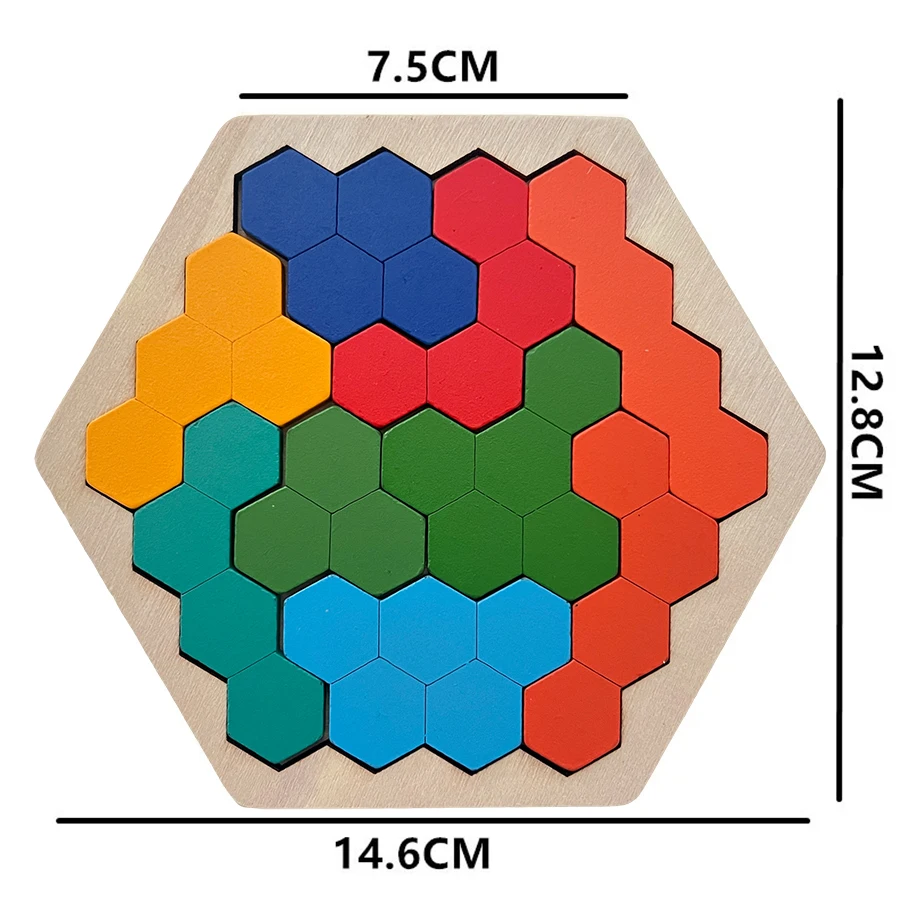 나무 탱그램 직소 DIY 퍼즐, 어린이 학습 교육 장난감, 어린이 사고 훈련, 나무 장난감 퍼즐, 몬테소리 게임