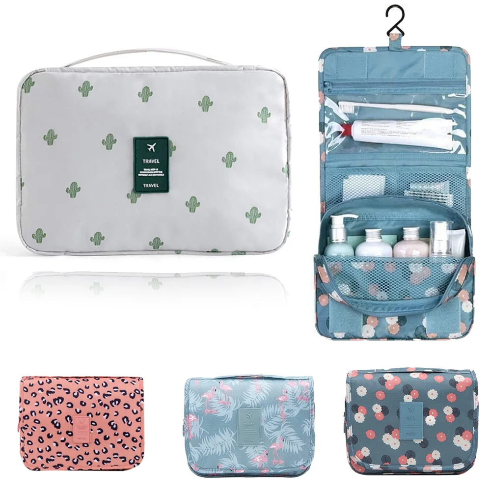 Outdoor Girl Makeup Bags for Women 2022 Cosmetic Bag Toiletries Organizer Waterproof Female Storage Neceser Hook Make Up Cases