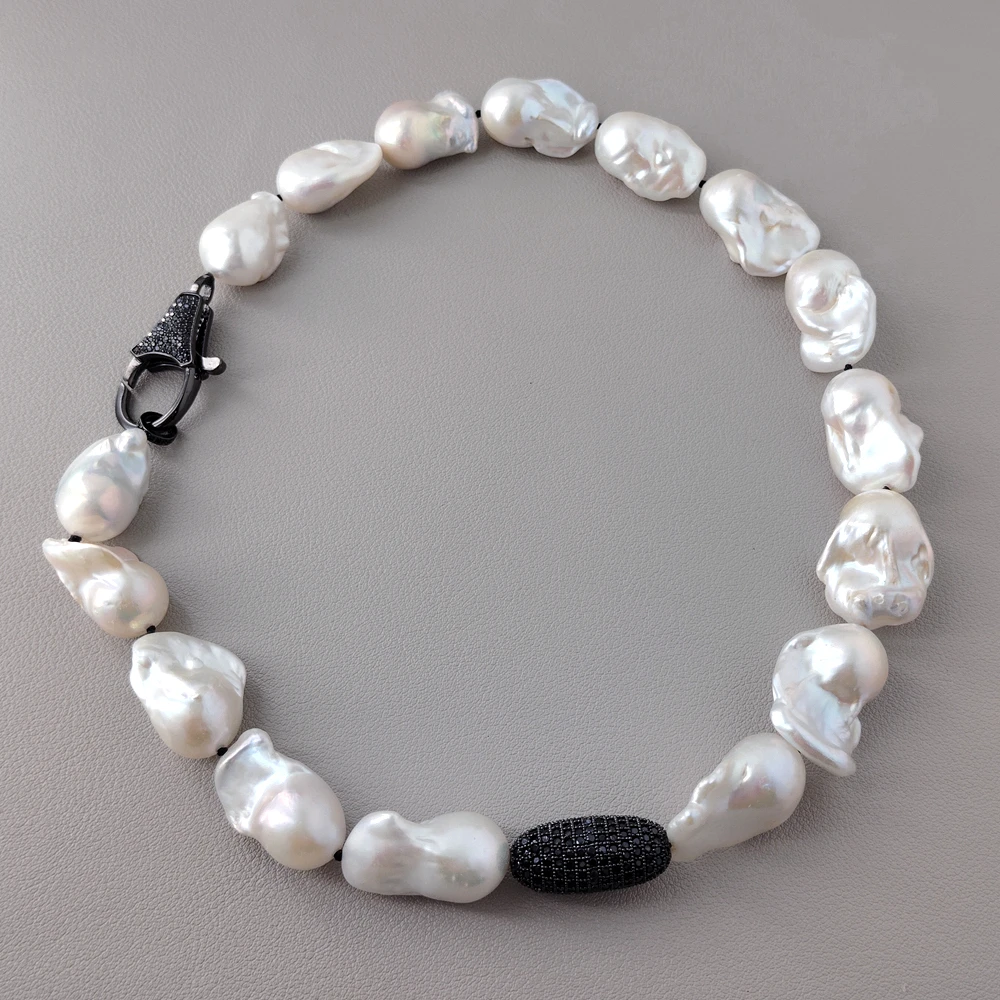 

Y·YING Real Cultured Baroque Pearl Women Strand Collar Choker Necklace Designer Jewelry