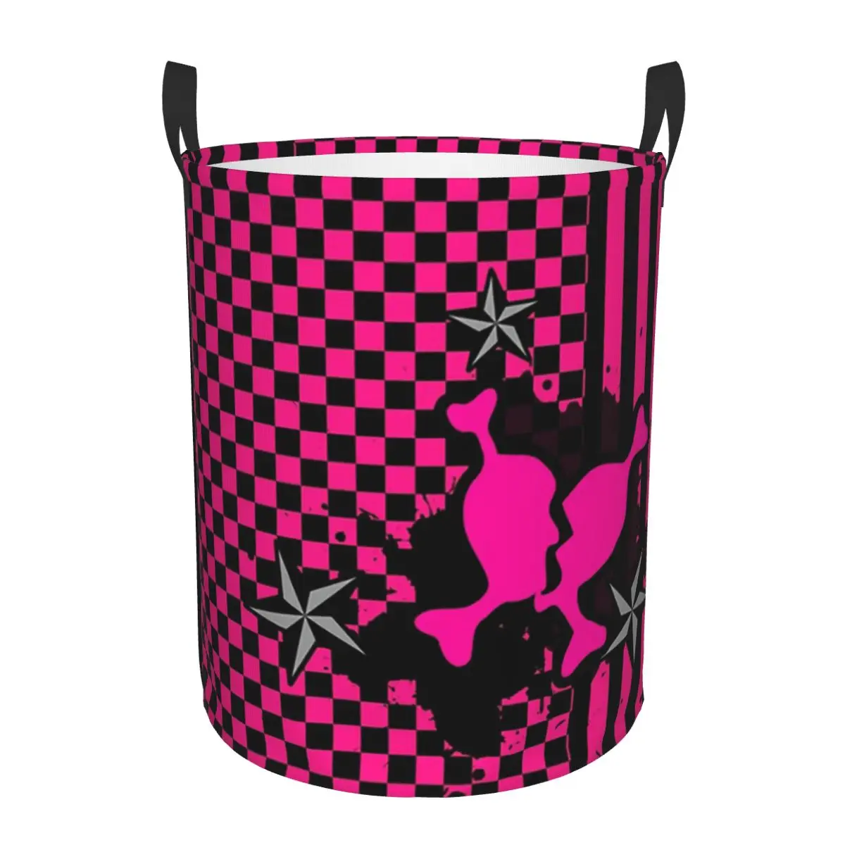 

Punky Pink Emo Foldable Laundry Baskets Dirty Clothes Home Organizer Large Waterproof Bag For Home Kids