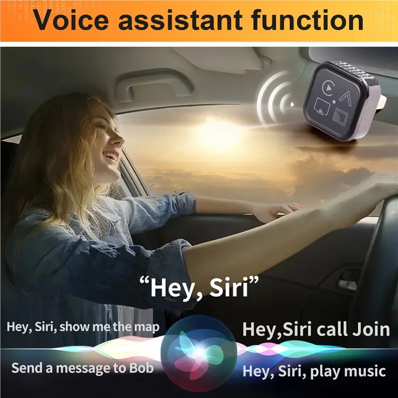Auto Screen Mirroring Adapter Wireless Carplay 4 In 1 For ISO& Android, Wired To Wireless, Plug And Play