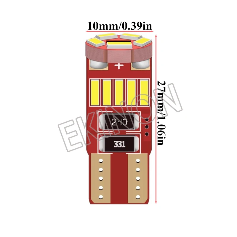 100 قطعة T10 W5W 194 168 سيارة LED التخليص الباب القراءة أضواء خلفية لمبة السيارات مصباح داخلي 15SMD 4014 الأبيض الجليد الأزرق DC12V