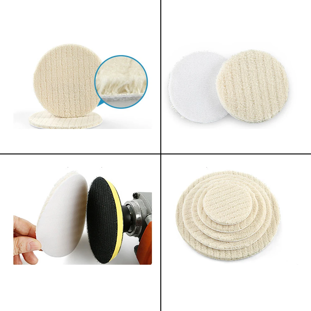 80mm Buffing Wheel for Scratch Repair Wool Felt Polishing Pad for Glass Wood and Automotive Reliable Performance