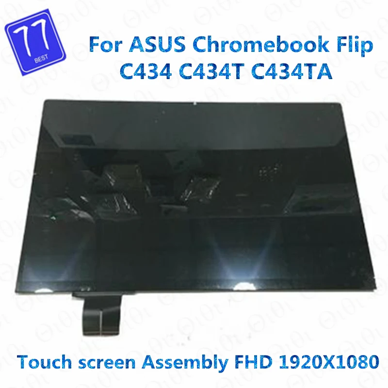 Imagem -02 - Original 14.0 Fhd 1920x1080 Touch Screen Assembly Substituição para Asus Chromebook Flip C434 C434t C434ta 1810014013100