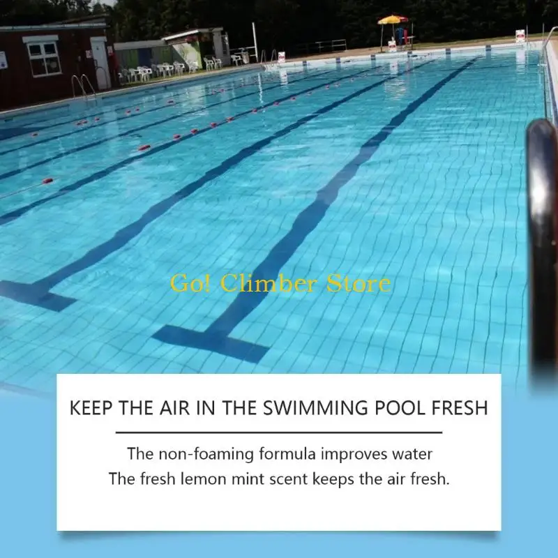 Q84C Pool Cleaning Tablets with Blue-and-White Floating Dispenser