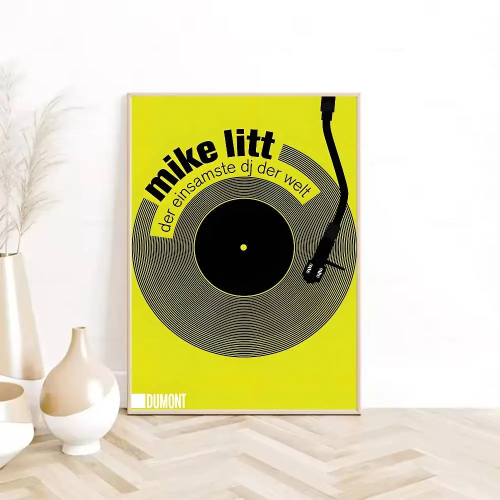 Mid Century Retro Vinyl Records Poster  HD sticky wall waterproof home living room bedroom Dorm bar aesthetic decoration - view 3