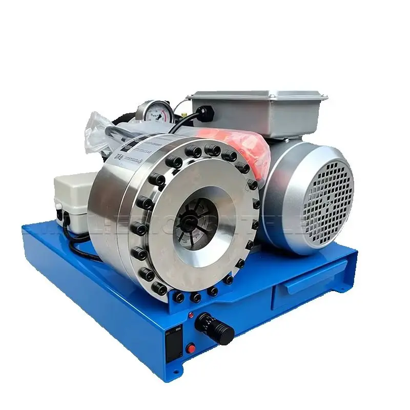 Customized Portable 1 Inch Hydraulic Hose Crimping Machine Powerful Electric Rubber Product Making Machinery with 8 Dies