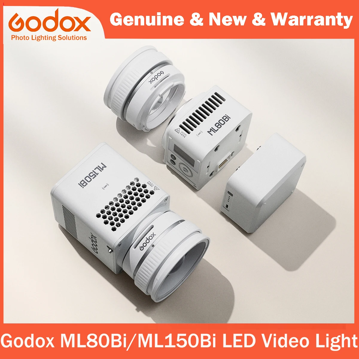 Godox ML80Bi ML150Bi Bi-Color LED Video Light 2800K-6500K, CRI 96+ High Output Camera Lighting for Photography Vlog Live Stream
