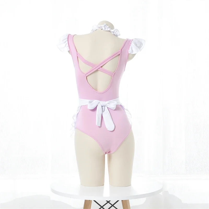Süße Maid Mädchen Uniform Anzug Nette Unterwäsche Frauen Student Badeanzug Versuchung einteiliges Anime Cosplay Kostüm Body KOSTÜM