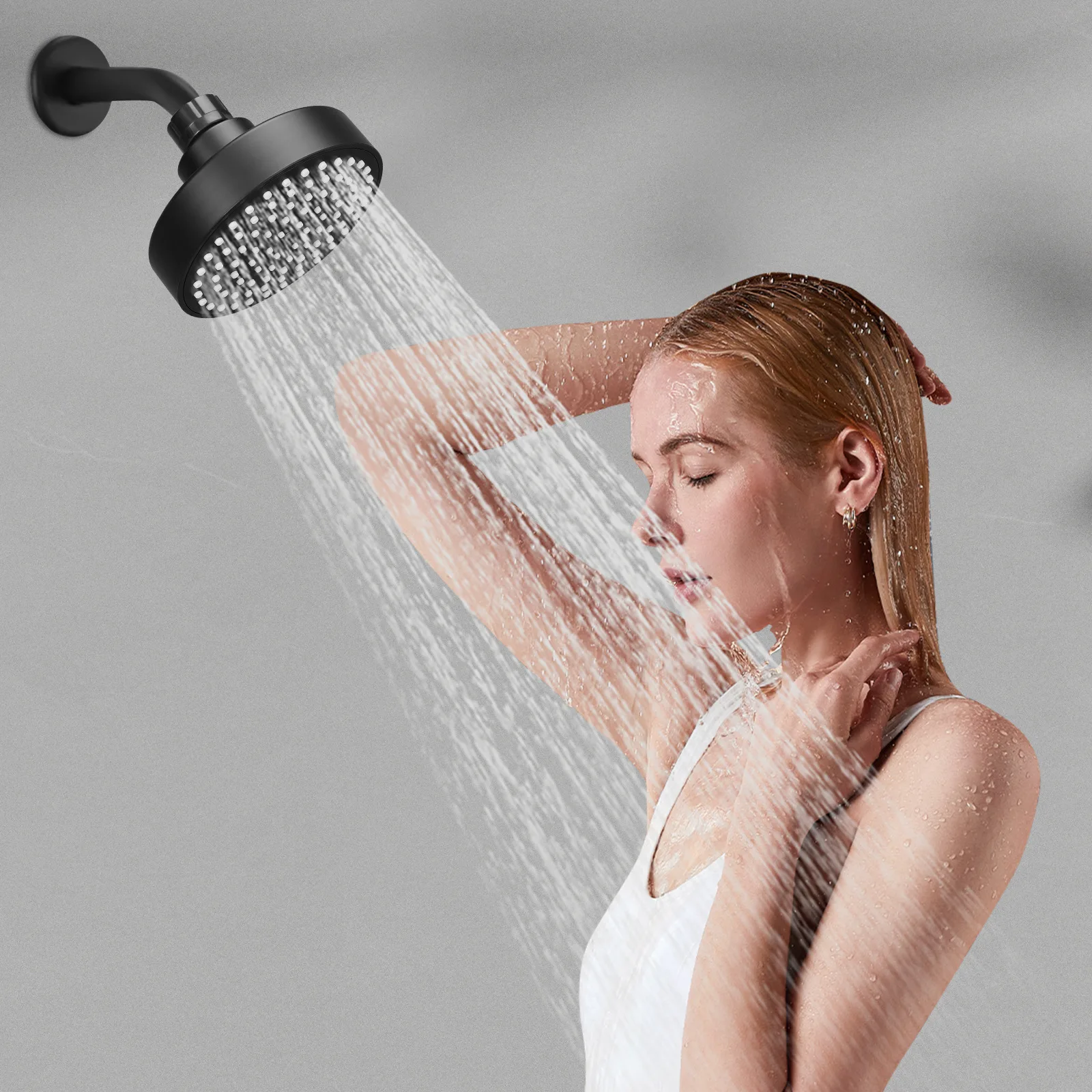 1 Piece Of Bathroom Facilities 4 Inch Black Faucet Replacement Exquisite And Compact Bathroom Beautiful Shower Head Decoration