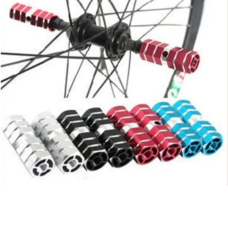 

1 Pair Bike Pedals Axle Foot Rest Pegs Anti-Slip Aluminum Alloy BMX Mountain Road Cycling Bicycle Front Rear Socle Pedal