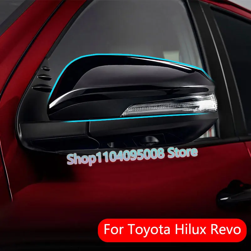 

For Toyota Hilux Revo 2016-2020 2021 2022 2023 2024 2025 Car Rearview Accessories Carbon Fiber Door Mirror Cover Trim