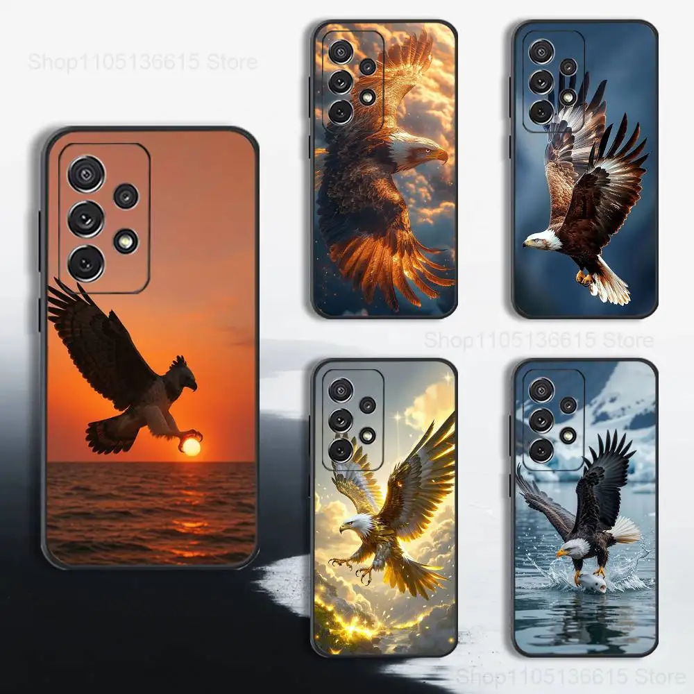 

Чехол для телефона Eagle Cool Animal для Samsung S25, S24, S23, S22, S21, S20, S10, Ultra, Plus, Lite, FE, мягкий силиконовый черный чехол
