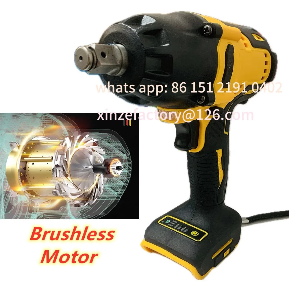 مفتاح ربط كهربائي قابل للتخصيص بدون فرش، مفتاح ربط 1/2 بوصة، عجلة سيارة لإزالة الحفر