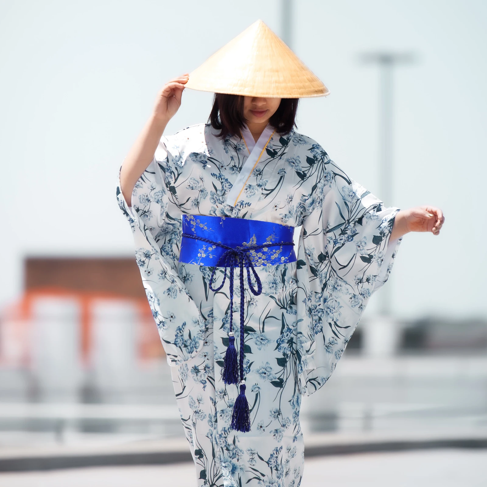 

Kimono Girdle Sash Women Oriental Belt Japanese Waist Weaving Embroidered for Obi