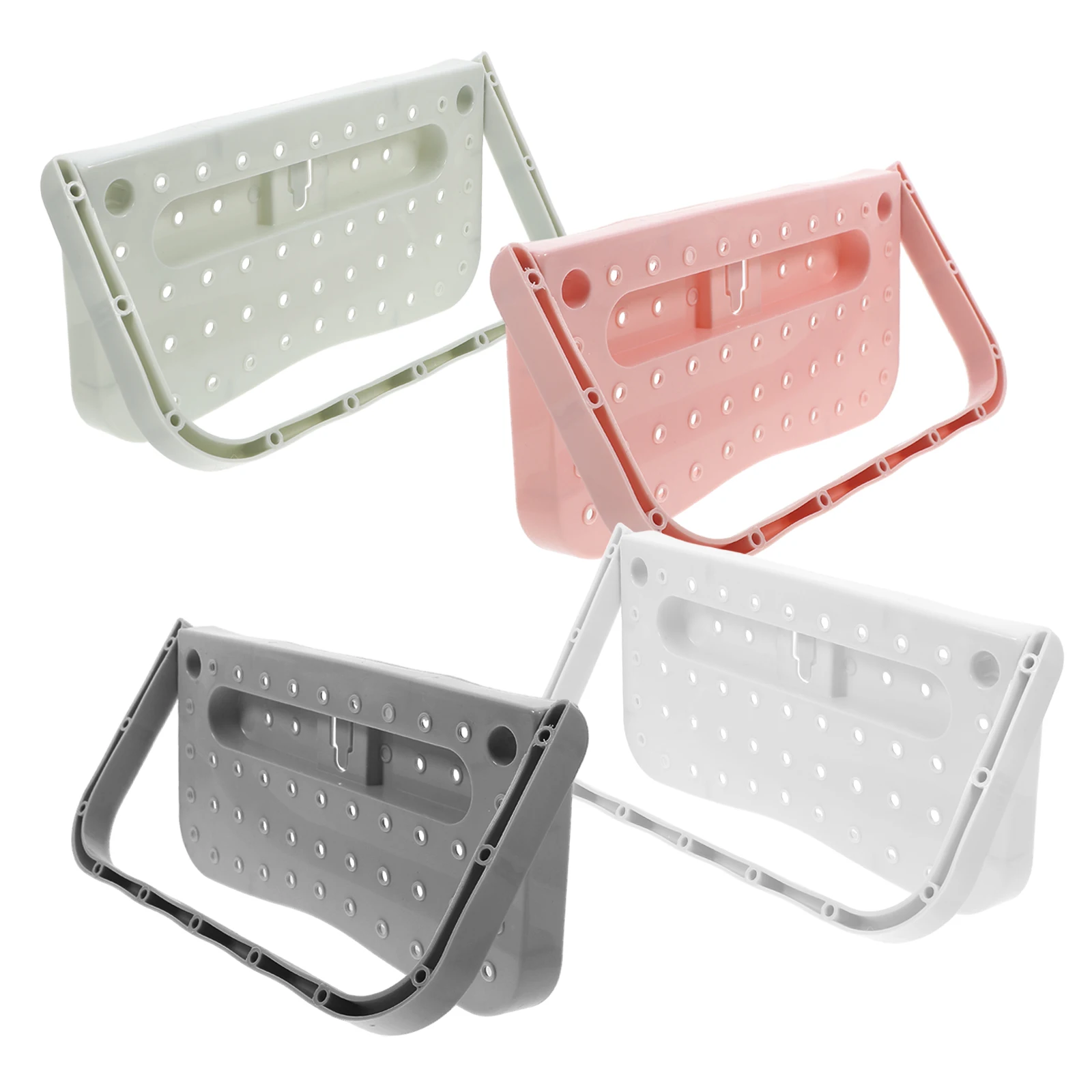 

4 Pcs Wall Mounted Folding Shoe Rack Racks Small Organizer Storage Bathroom Foldable Slipper Collapsible