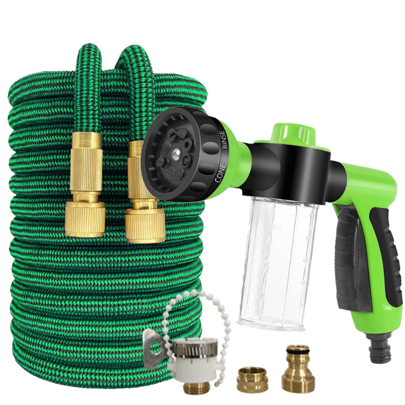 

25-125FT Expandable Garden Hose With Connector And Foam Water Gun 1/2 Flexible Water Pipe Home Garden Watering Hose
