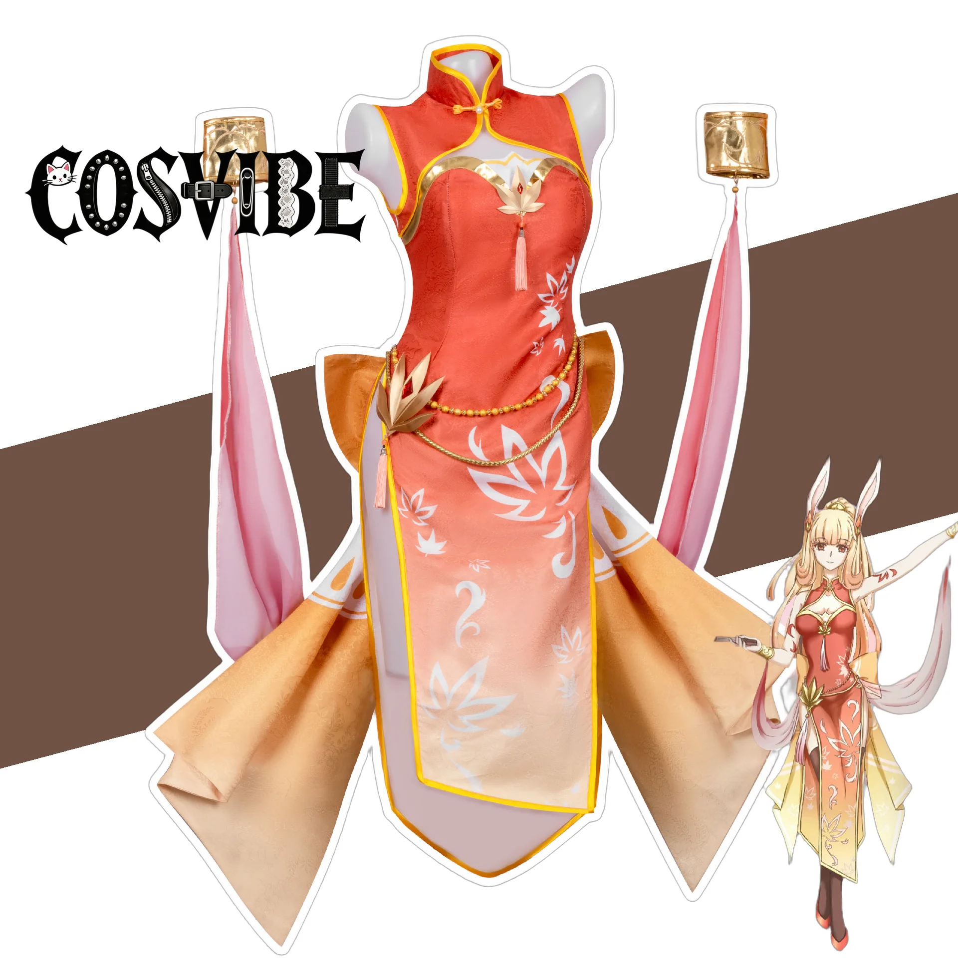 

Honor of Kings Gongsun Li Exquisite Cheongsam Cosplay - Chinese Style Fiesta Carnival Halloween Women Outfit