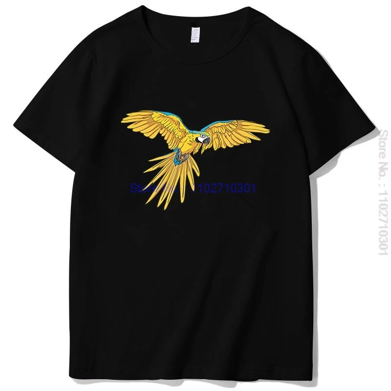 Maacaw Parrot Graphic T Shirts Cotton Short Sleeve T-Shirt Tees Tops Summer New Shirts And T-Shirts O-Neck Mens Print T Shirt