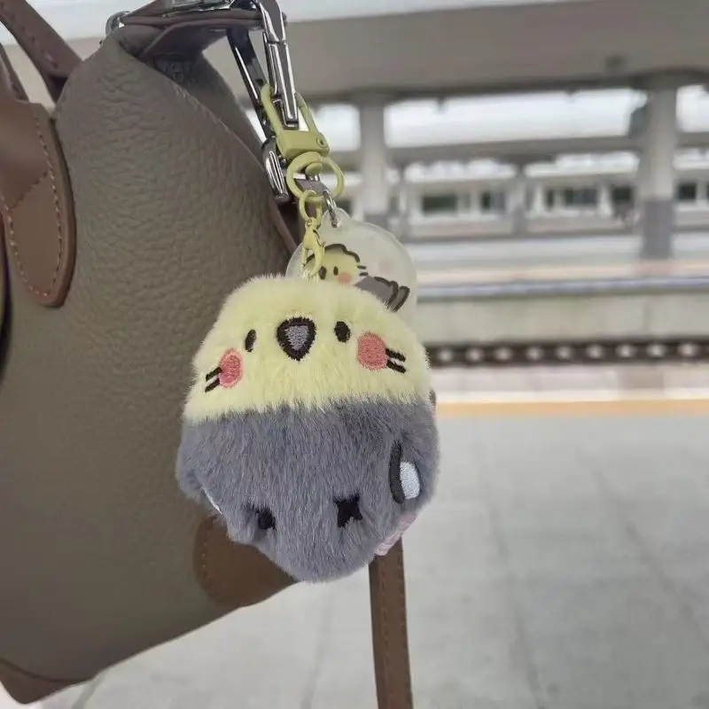 1 قطعة لطيف الببغاء الطيور أفخم دمية لينة محشوة اللعب Kawaii معلقة الديكور المفاتيح ظهره قلادة هدايا للأطفال #5