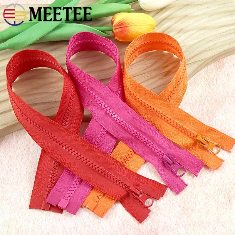 

5/10Pcs 5# 40-120cm Open-End Resin Zippers Luggage Tent Replace Zipper Garment PencilCase Zips Repair Kits Sewing Accessories