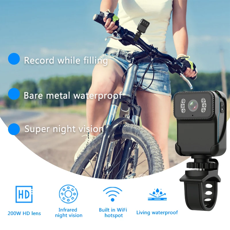 1080P HD Night Vision Mini Portable DV Mini Camera Outdoor Cycling Mobile Phone with Wifi Forensics and Law Enforcement Recorder