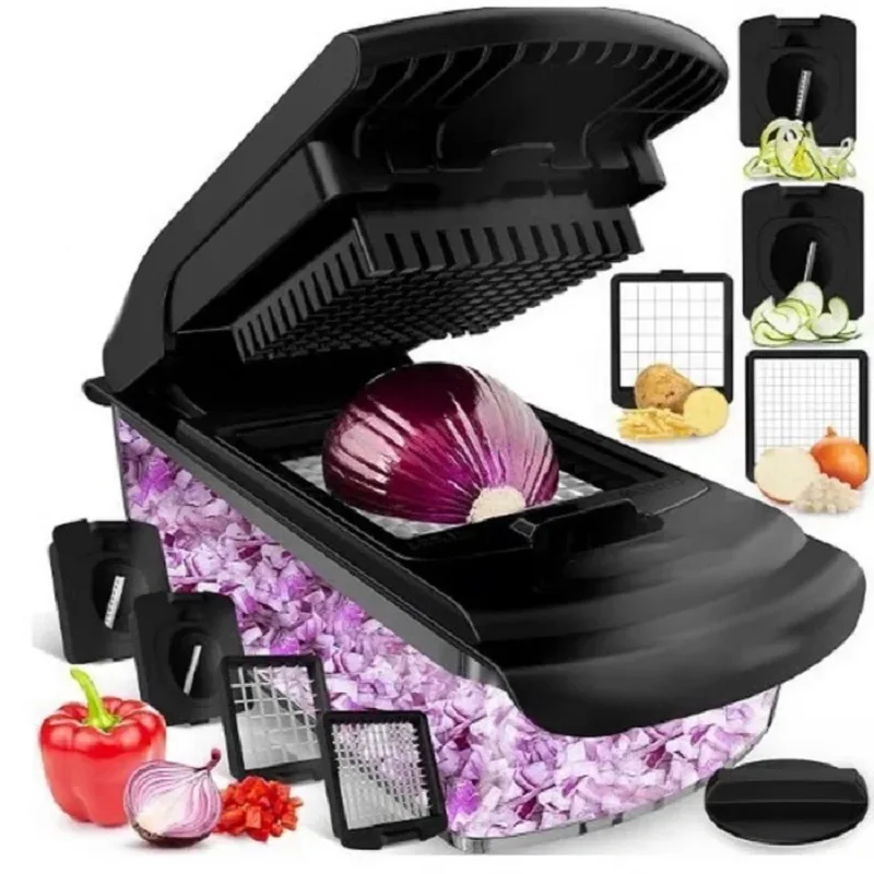 18-Piece Set Vegetable Cutter Shredder Multifunctional Slicer Potato Chopper Carrot Grinder Kitch Fruit Veggie Cutting Tools