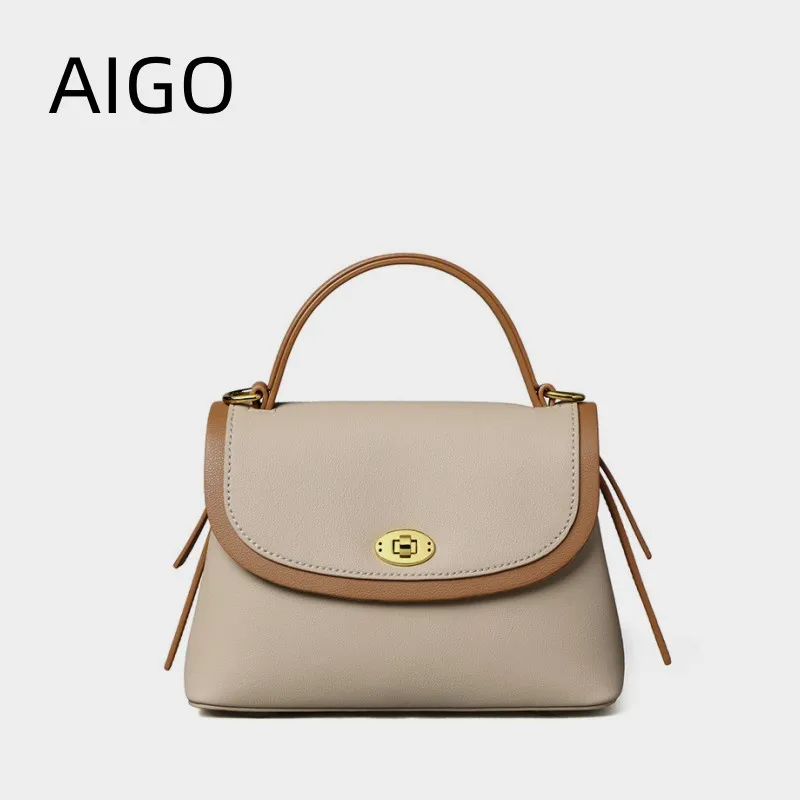 Aigo 2024 neue Sattel Damen Tasche Schulter Messenger weibliche mehr schicht ige kleine quadratische Umhängetaschen mit hoher Kapazität für Frauen