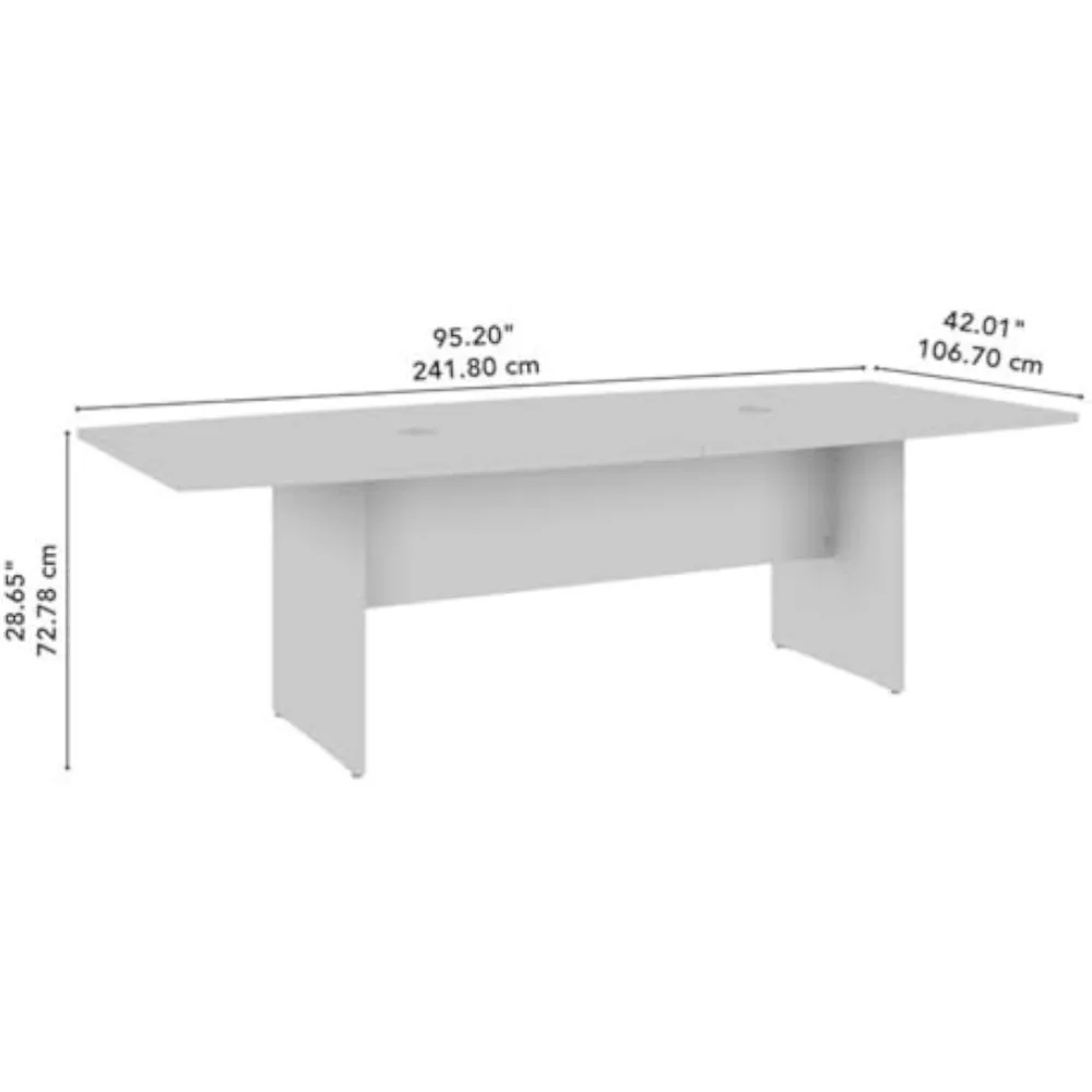 95" Boat Shaped Engineered Wood Conference Table in Black Walnut