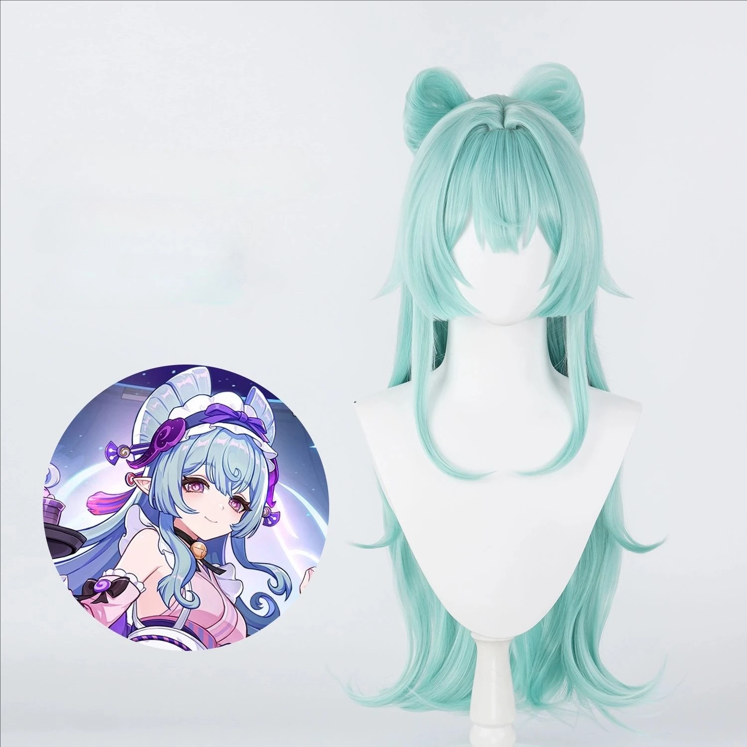 

Game Genshin Impact Yumemizuki Mizuki Cosplay Wig Halloween Party Christmas Role Playing Comic New Sexy 90cm long wig Free cap