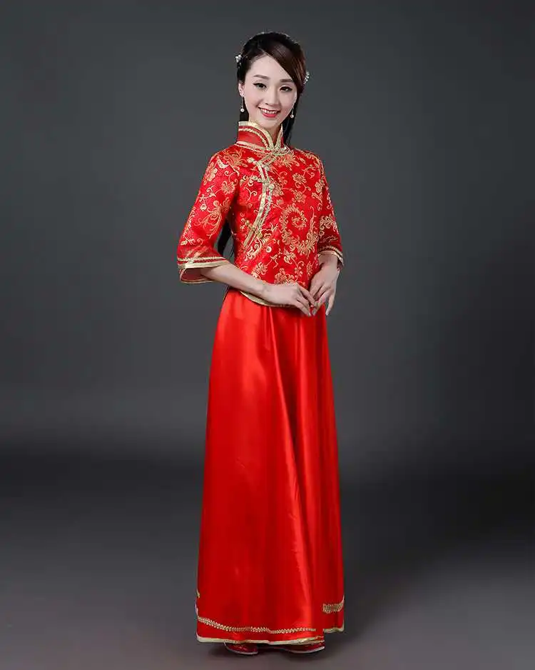 Retro Embroidery Hanfu Spring Elegant Oriental 2 Pieces Tang Suit Traditional Chinese Clothing for Women Groom Wedding Suit Set