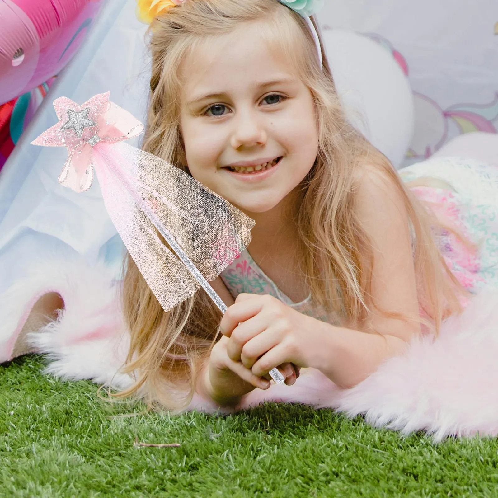 

1Pcs Pink Fairy Stick Designed Festival Party Prop for Kids Concert Dance Performance Fairy Stick Festival Party Cane