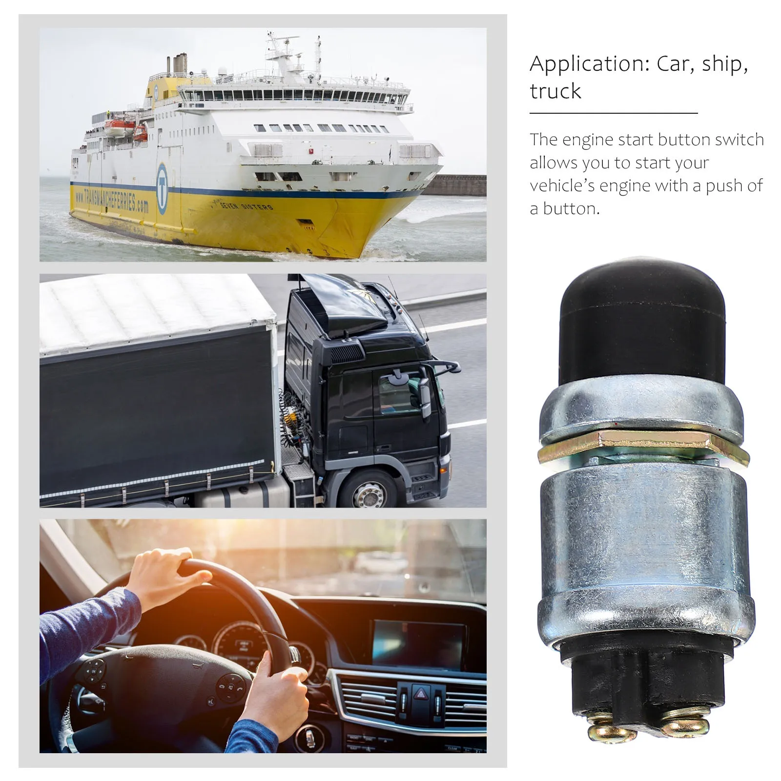 Botones de arranque impermeables para coche, botón de bocina modificado, duradero, resistente a los arañazos, arranque de motor de vehículo, camión, barco, 2 uds.
