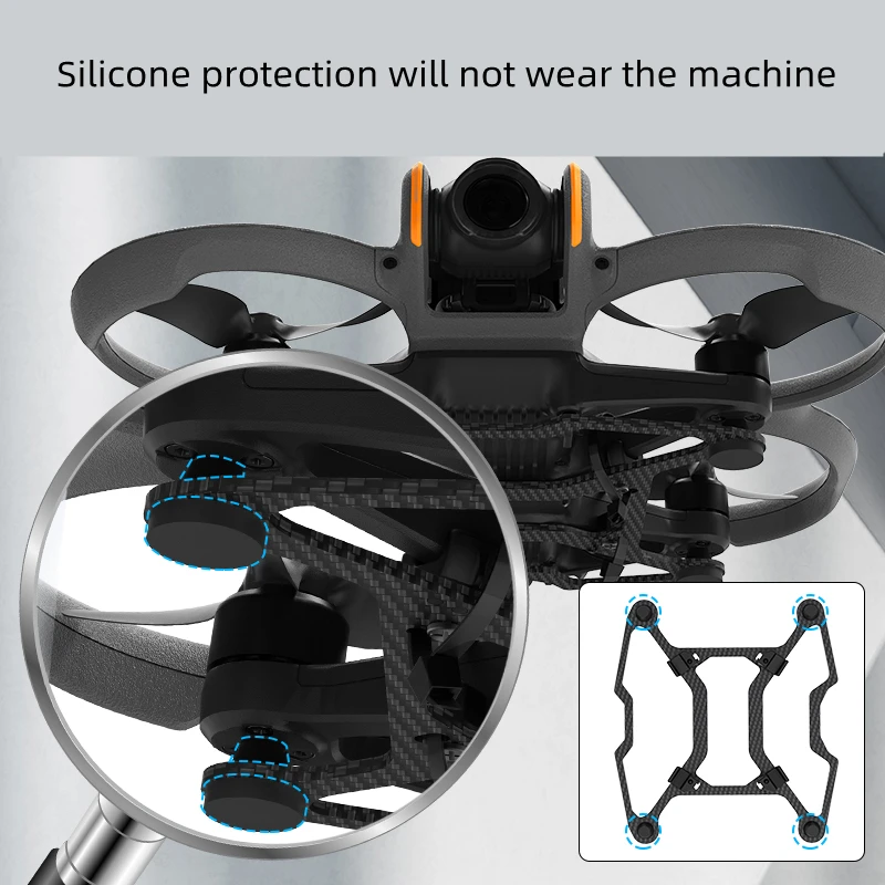 

Drone Bottom Protection Plate Black for DJI AVATA 2 Carbon Fiber Lightweight Protection Collision Bumper
