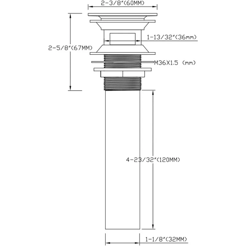 Grifo de baño montado en la pared, grifería S1392I-MG + desagüe superior, S7306O