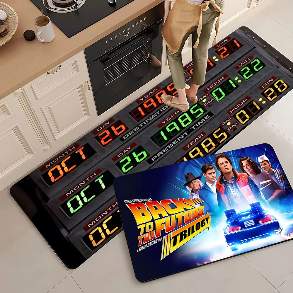 Back To The Future Door Mat Entrance Non-slip Doormat Washable Kitchen Carpet Living Room Hallway Rugs Bathroom Bath Door Mats