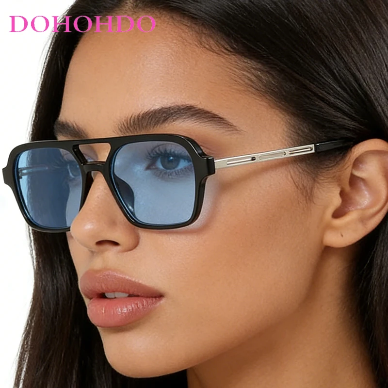 

Classic Metal Square Pilot Sunglasses Women Men Fashion Vintage Luxury Brand Eyeglasses Outdoor Driving Sunglasses UV400 Lentes