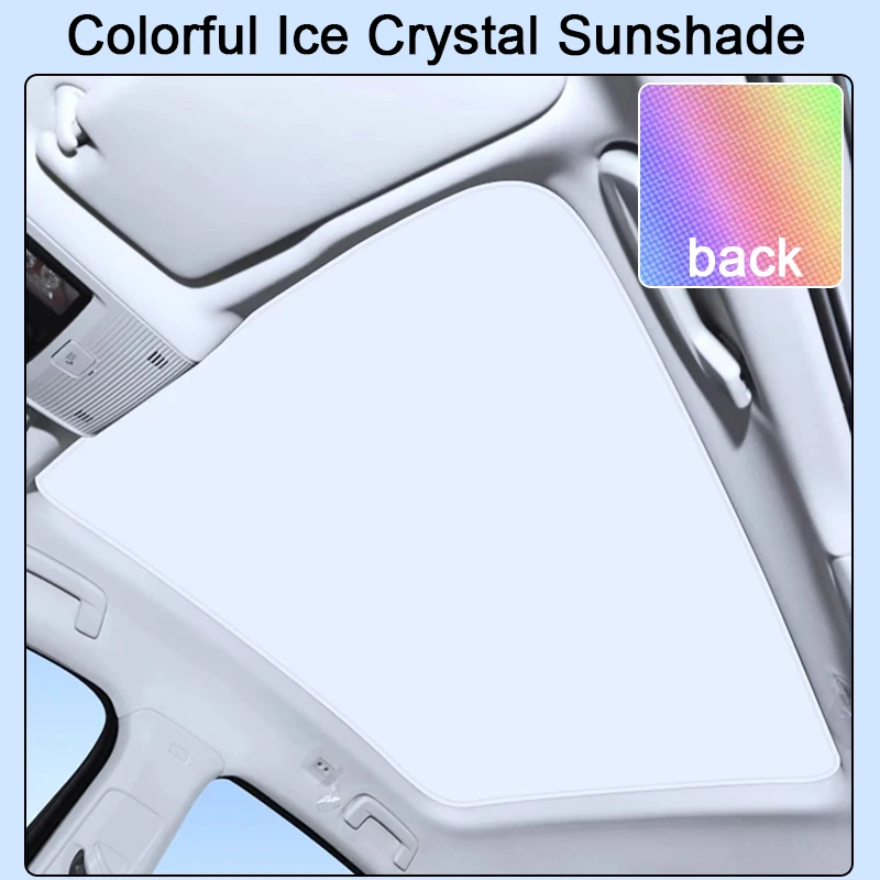 For Volkswagen ID.7 ID7 2023 2024 2025 Colorful Ice Crystal Car Roof Sunshade Skylight Blind Shading Windshield Sunroof Cover