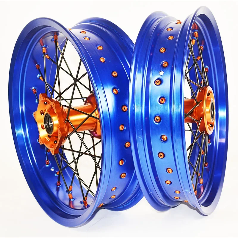 17x3.5 17x5.0 Motorcycle Wheel Hub Rim  Supermoto Wheel Set for  EXC SXF 125 450
