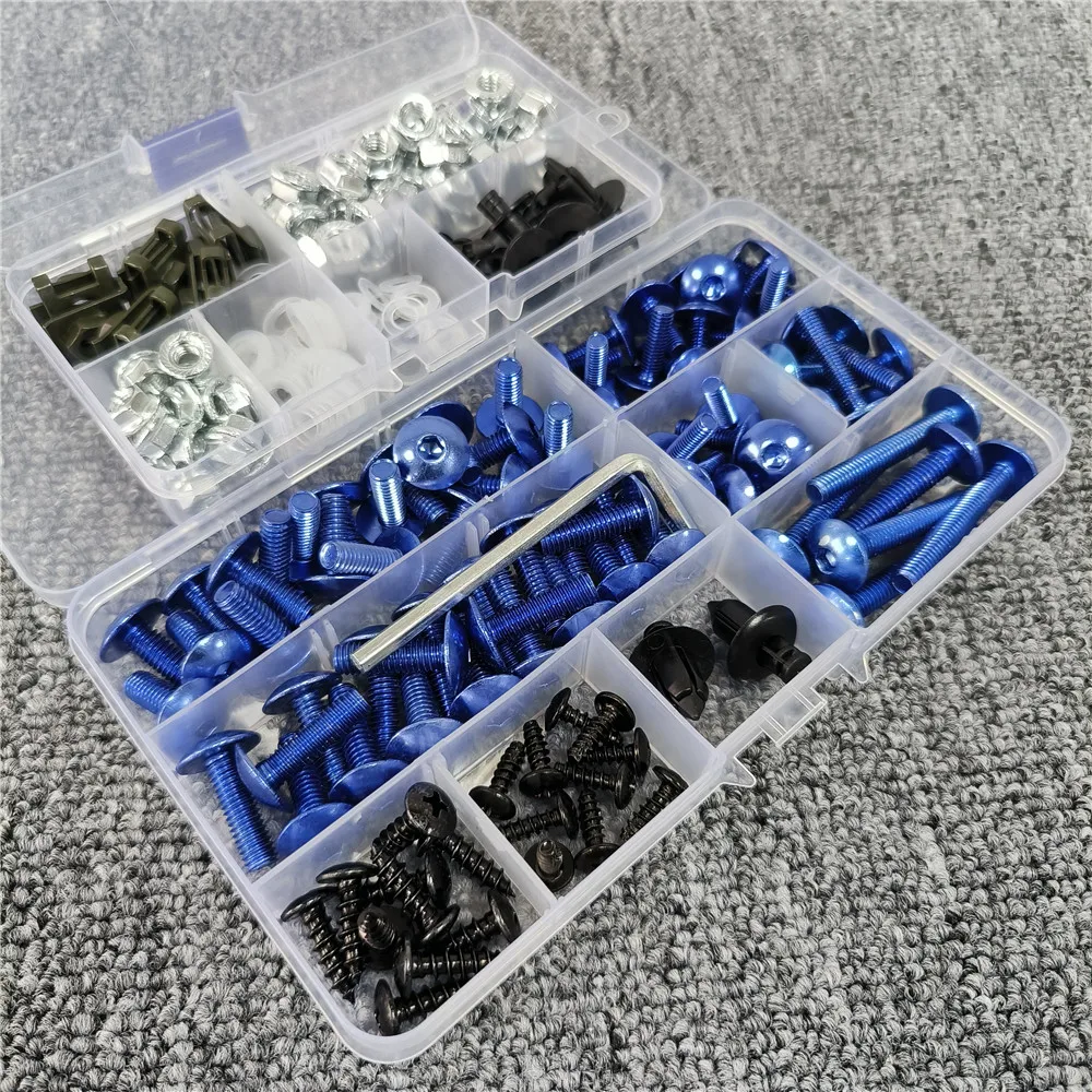 Motorcycle Fairing Bolts Kit For KAWASAKI KX85 KX250F KX100 KSR PRO Bodywork Screw Fit KLX450R KLX250 KLX110 KLR650 S J300