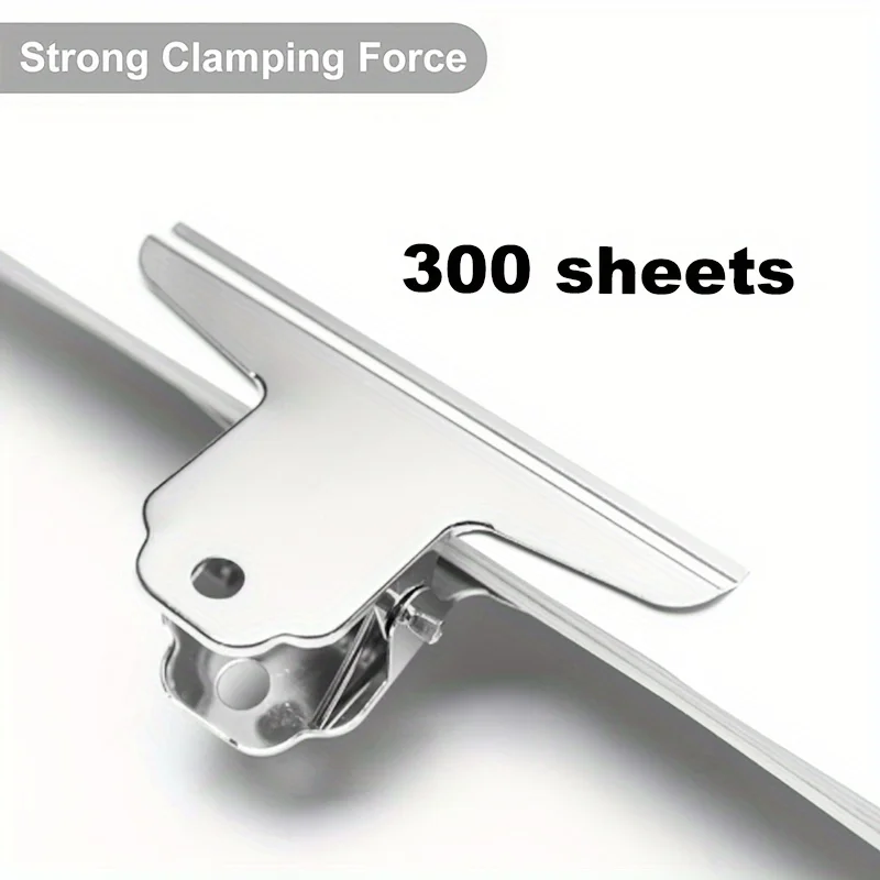 3-Pack Large Bull Paper Clips, 4-Inch Heavy-Duty Office File Clamps, Iron Money Binder Clamps for Home, School, and Office Suppl image 4