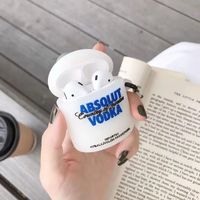 Anti-Fall Vodka Earphone Case Dustproof Silicone Bluetooth Headphone Protective Case Mini Washable for AirPods 4/3/2/1/Pro/Pro2